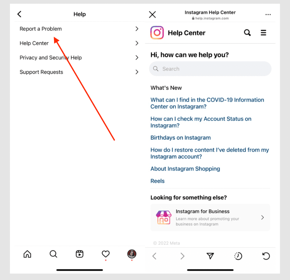 Centro de ayuda de Instagram