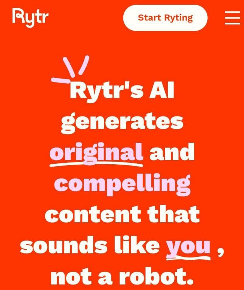 rytr hero