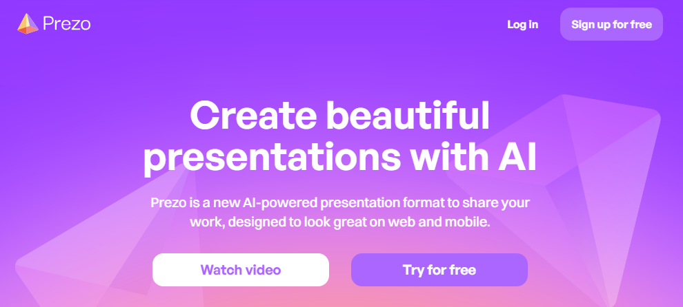 Plataforma gratuita de presentaciones AI Prezo