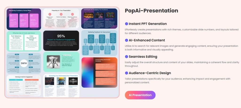 Servicio para crear presentaciones con IA PopAI